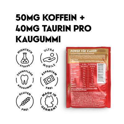 PWRGUM Zimt 10er-Box - Energy-Kaugummi