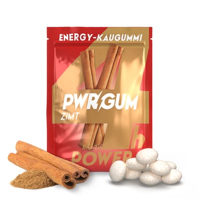 PWRGUM Mix-Pack 8er Box - Energy Kaugummis (2x Double Mint + 2x Zimt + 2x Energydrink Flavor + 2x Grapefruit) 7