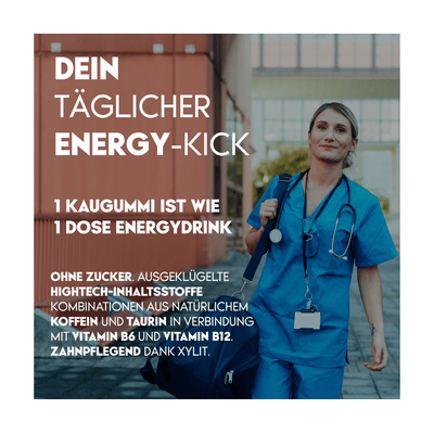 PWRGUM Mix-Pack 8er Box - Energy Kaugummis (2x Double Mint + 2x Zimt + 2x Energydrink Flavor + 2x Grapefruit) 11