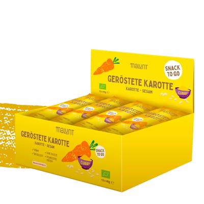 12x Bio-Karotten Riegel "Geröstete Karotte"