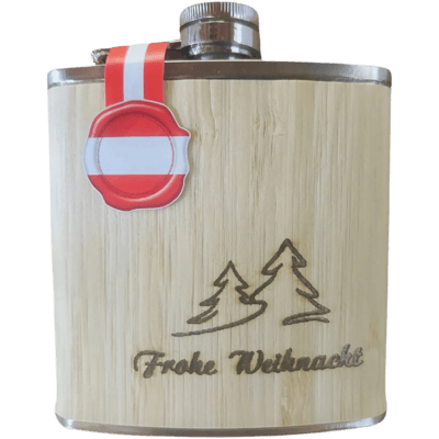 Allegra Winter Edition Gin in a wooden flask