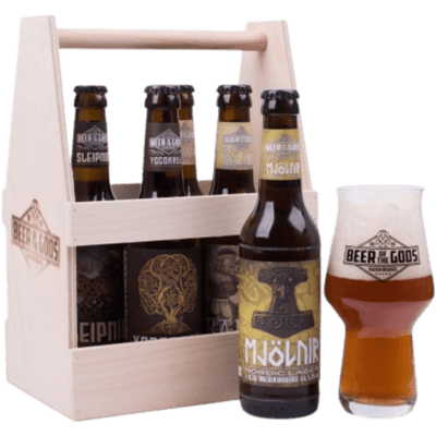 A handful of gods - 5x craft beer + beer glass