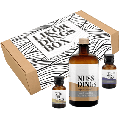 Liqueur box - XL #1 liqueurs (1x nut +1x vanilla crescent + 1x plum)
