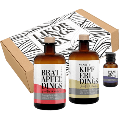 Liqueur box - XXl #2 liqueurs (1x baked apple + 1x vanilla crescent + 1x plum)