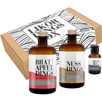 Liqueur box - XXl #3 (1x baked apple liqueur + 1x nut liqueur + 1x plum liqueur)