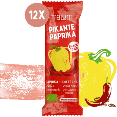 12x Malunt Bio-Paprika Riegel "Pikante Paprika"