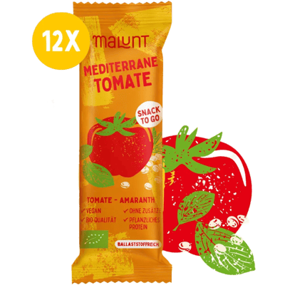 12x Malunt Bio-Tomaten Riegel "Mediterrane Tomate"