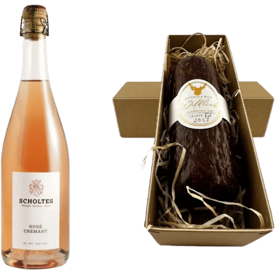 Wild Rosé gift set (1x fallow deer and blueberry salami + 1x rosé crémant)