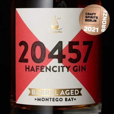 20457 Hafencity Gin - Barrel Aged Montego Bay 45% 0,5L mit Auszeichnung Bronze Medaillie