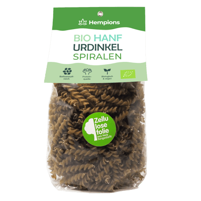Organic hemp original spelt spirals