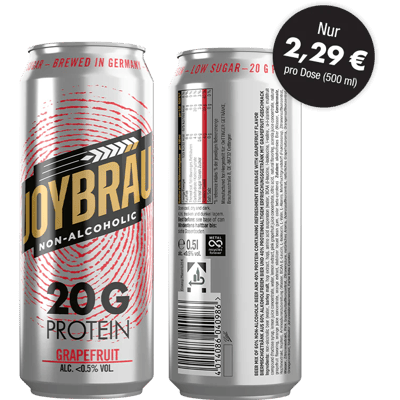 JoyBräu Proteinbier Probierpaket alkoholfrei (6x Lemon + 6x Grapefruit) 5