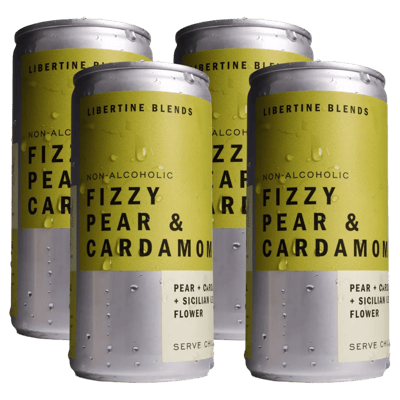 4x FIZZY PEAR & CARDAMOM - Alkoholfreier Cocktail Ready to Drink