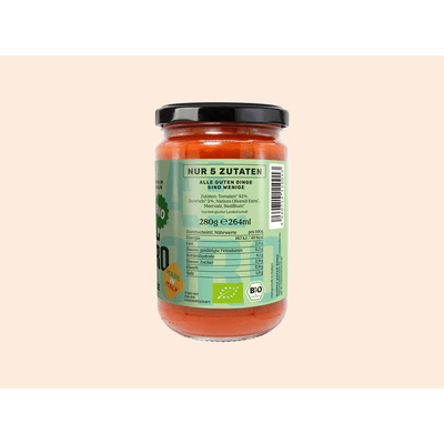 MAMMA NATUR Sugo al Pomodoro e Basilico - Bio-Tomatensauce mit Basilikum
