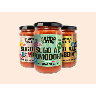MAMMA NATUR Sugo al Pomodoro e Basilico - Bio-Tomatensauce mit Basilikum