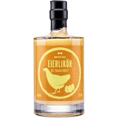 Monsieur Sauer egg liqueur with a hint of orange