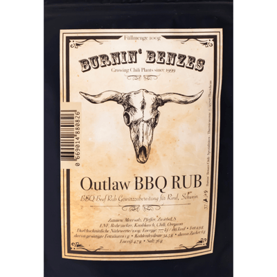 Burnin' Benzes Outlaw BBQ Rub - Gewürzmischung