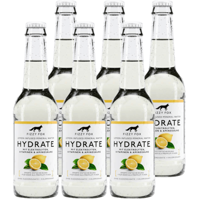 6x Fizzy Fox Hydrate - Lemon Elektrolyt Soda