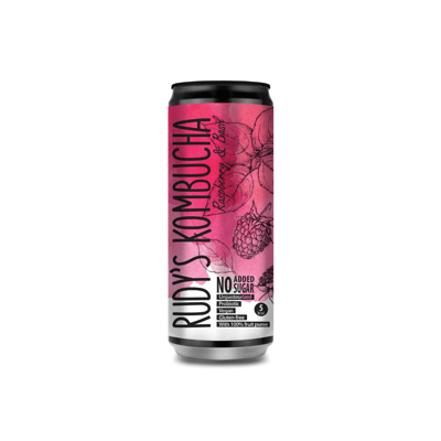 9x Rudy's Kombucha - Raspberry & Basil