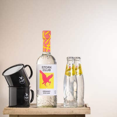 Stork Club Organic Rye Gin Tonic Box (1x Organic Rye Gin + 2x Tonic Water + 2x Drinking Cups)