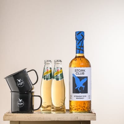 Stork Club Whiskey Highball Box (1x Straight Rye Whiskey + 2x Ginger Ale + 2x Drinking Cups)