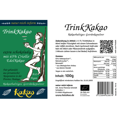 natur-reich-inform TrinkKakao extra schokoladig
