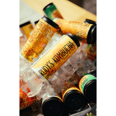 9x Rudy's Kombucha - Pineapple & Peach