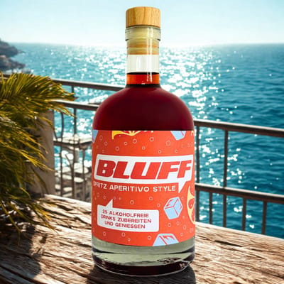 BLUFF Spritz Aperitivo Syrup (water + syrup = non-alcoholic aperitif) - up to 25 drinks per syrup bottle