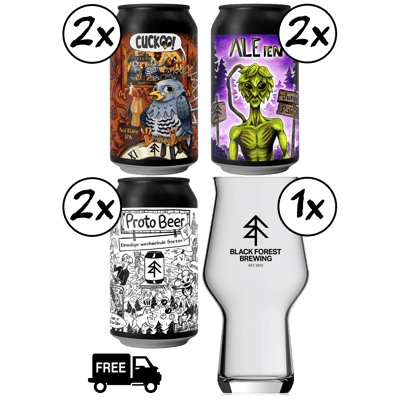 GlassPack Summer 6+1 (2x Cuckoo + 2x ALEien + 2x ProtoBeer+ 1x tasting glass)