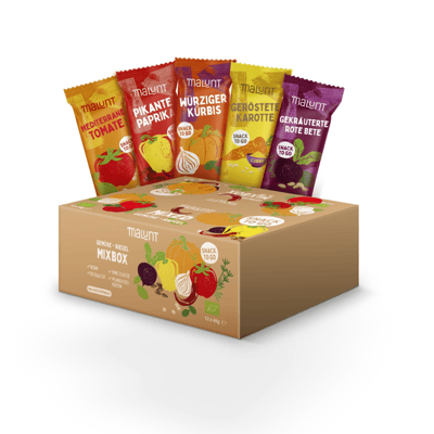 Malunt 15er Mixbox (3x Mediterrane Tomate + 3x Pikante Paprika + 3x Würziger Kürbis+ 3x Geröstete Karotte + 3x Gekräuterte Rote Bete)