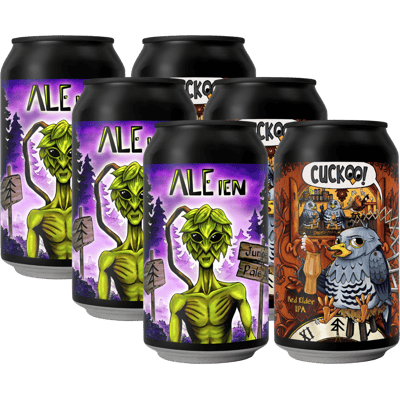 Black Forest Brewing Mixpack Ale 6 (3x Cuckoo Red Elter IPA + 3x ALEien Juniper Pale Ale)