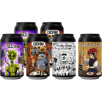 Black Forest Brewing Mix Pack All in 6 (2x Cuckoo + 1x Black Forest Cake + 1x ProtoBeer + 2x ALEien)