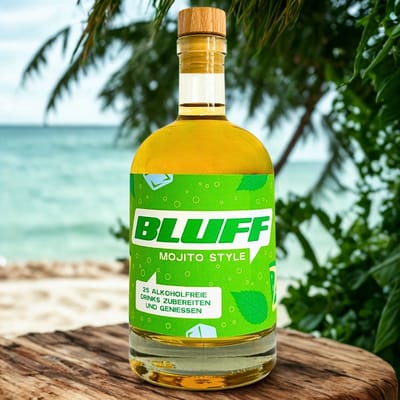 BLUFF Mojito syrup (water + syrup = non-alcoholic cocktail) - up to 25 drinks per syrup bottle