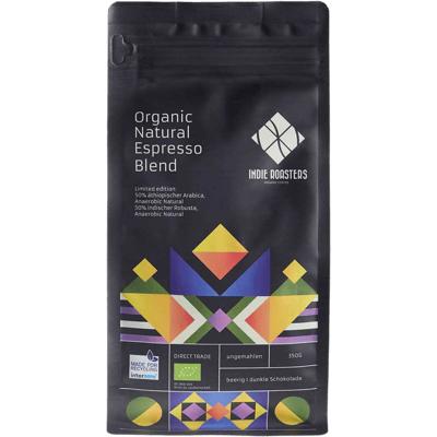 Indie Roasters Organic Natural Espresso Blend - whole beans