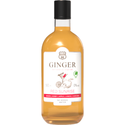 Route 00 Botanical Ginger Liqueur Red Sunrise - non-alcoholic liqueur alternative