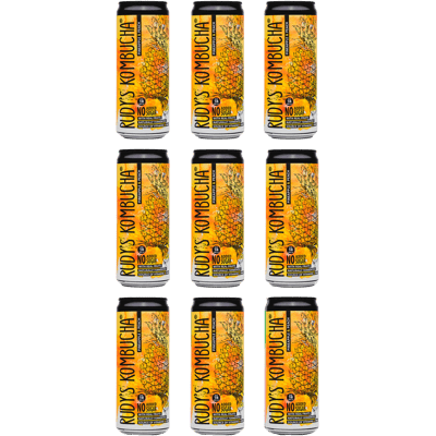 9x Rudy's Kombucha - Pineapple & Peach