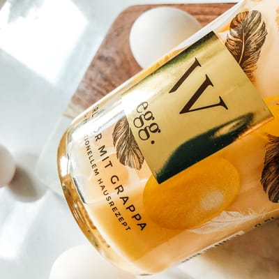WeiLA egg. Egg liqueur - Egg liqueur with grappa