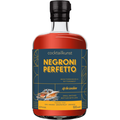 Cocktail art Negroni Perfetto - Bottled Cocktail