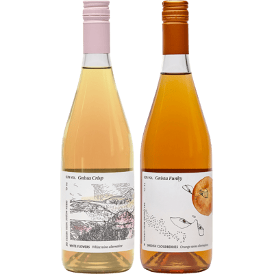 GNISTA Blonde Tasting Pack (1x alkoholfreie Weißwein-Alternative + 1x alkoholfreie Orange Wine-Alternative)