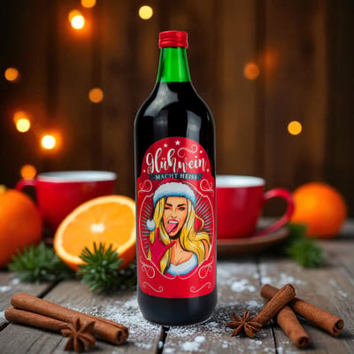 Coole Weihnachten Geschenkidee (1x Glühwein + 1x Grillsauce + 2x Senf)