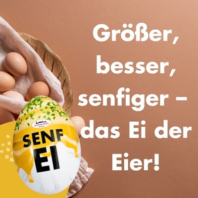 Altenburger Senfei mit 5 Mini-Gläsern