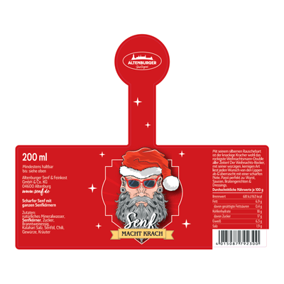 Altenburger Knackiger Weihnachtssenf "Macht Scharf"