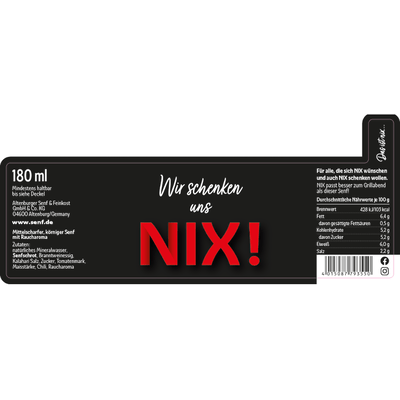 Altenburger Senf "Wir schenken uns Nix"