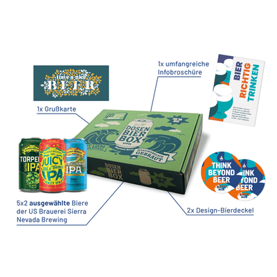 Craft Beer Gift Box Sierra Nevada Selection (10x cans of craft beer, 5 different varieties)