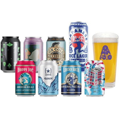 Best of Skandinavien Craft Beer Set 8 Craft Biere aus Schweden, Dänemark, Norwegen + Glas