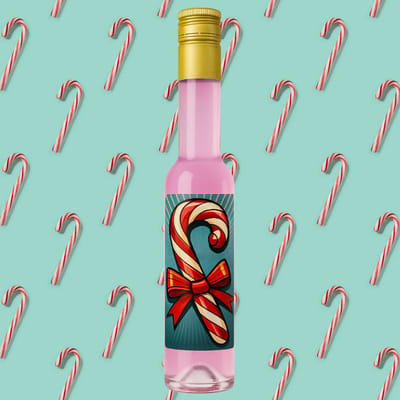 Deheck Zuckerstangen Likör mit Candy Canes Retro Motiv