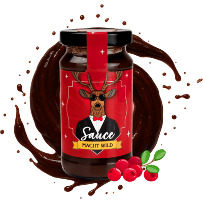 Grillsauce mit Wildpreiselbeeren Wildes Rentier "Macht Wild"