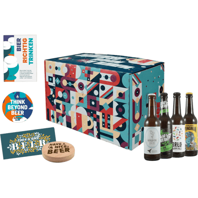 Premium Bier Geschenk-Kiste – 24 Craft Beer Flaschen, 11 Bierstile, Tasting Booklet & Zubehör