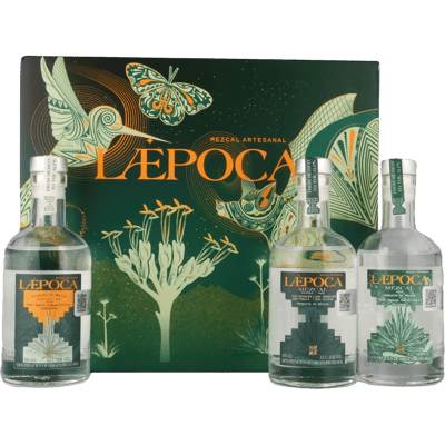 LAEPOCA Mezcal Premium Tasting-Set (1x Espadin + 1x Ensamble + 1x Cuishe)
