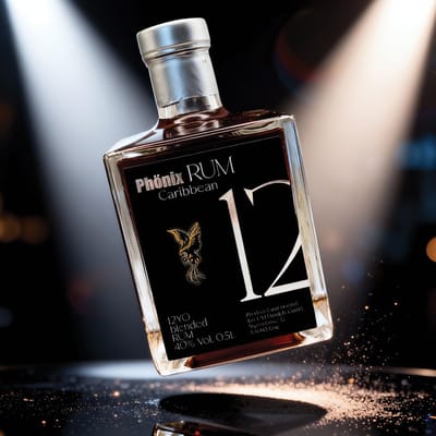 Phoenix Rum Caribbean 12YO - Black Design