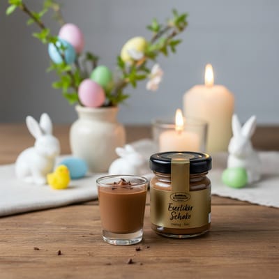 Egg liqueur chocolate mini jar